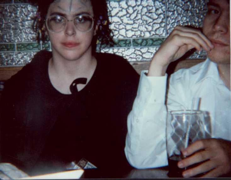 (1991) Tammy and Ben at Denny's in Buffalo, NY